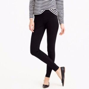 J Crew Mid rise Pixie Pant Leggings Black Size 10 Fitted Ponte Knit
